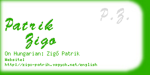 patrik zigo business card